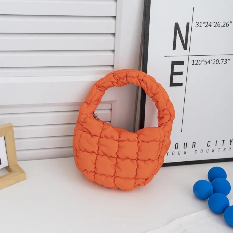 Fashi Quilted Shoulder Bags for Women Handbag Mini Cloud Pleated Bags Puffer Dumpling Bag Luxury Tote