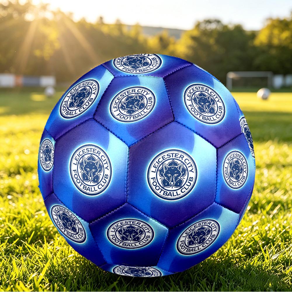 Leicester City Football Aufgedruckter Fußball Größe 5, Anti-Rutsch Erwachsenen Match Fußball Souvenir für Fußballfans