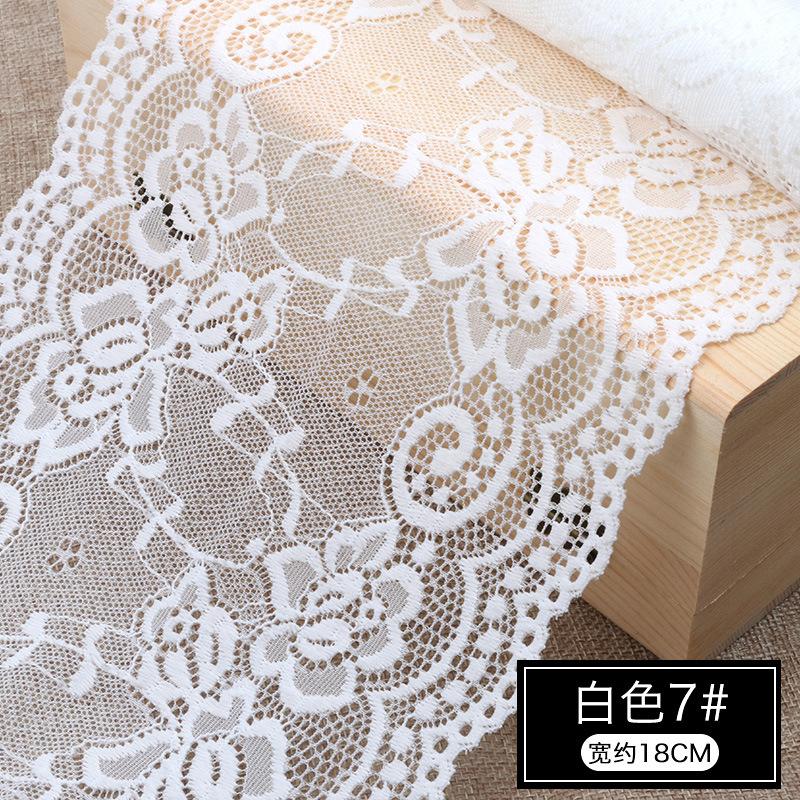 Koronka Koronka Ubrania Dekoracyjne Spódnica Tkanina Akcesoria Tkaninowe Czarno-Białe Ręcznie Robione DIY Szeroka Koronka z Koronkową Krawędzią