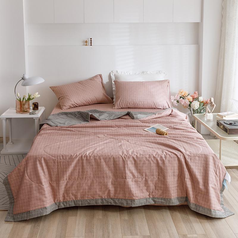 Bohemian Style Flower Leaves Summer Quilt 100% Cotton Skin-friendly Soft Breathable Air Conditioning Thin Quilt Machine Washable