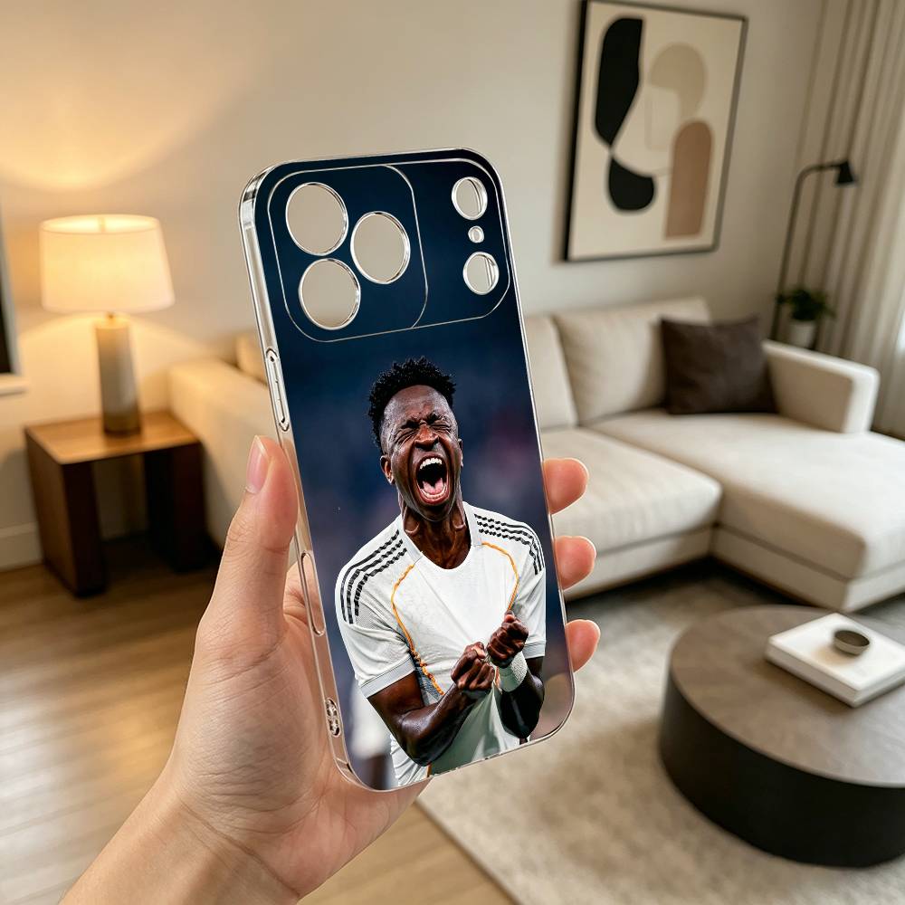 Vinicius-S J-Junior-R Football 7 Phone Case For iPhone 17 16 15 14 13 12 11 Mini Pro Max Plus Transparent Cover