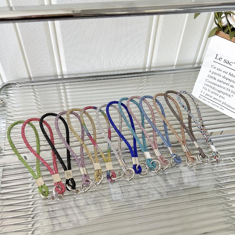 Glitter  Phone Lanyard Diamond  Phone Wrist Straps Keychain Hanging Anti-Lost Rope