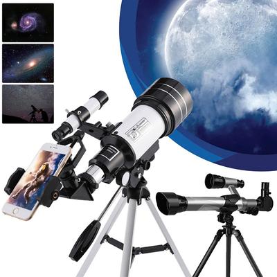 Astronomical Telescope 70mm Wide Angle 150x Refractive Monocular Telescope With Tripod, Watching Moon Best Gift For Kids