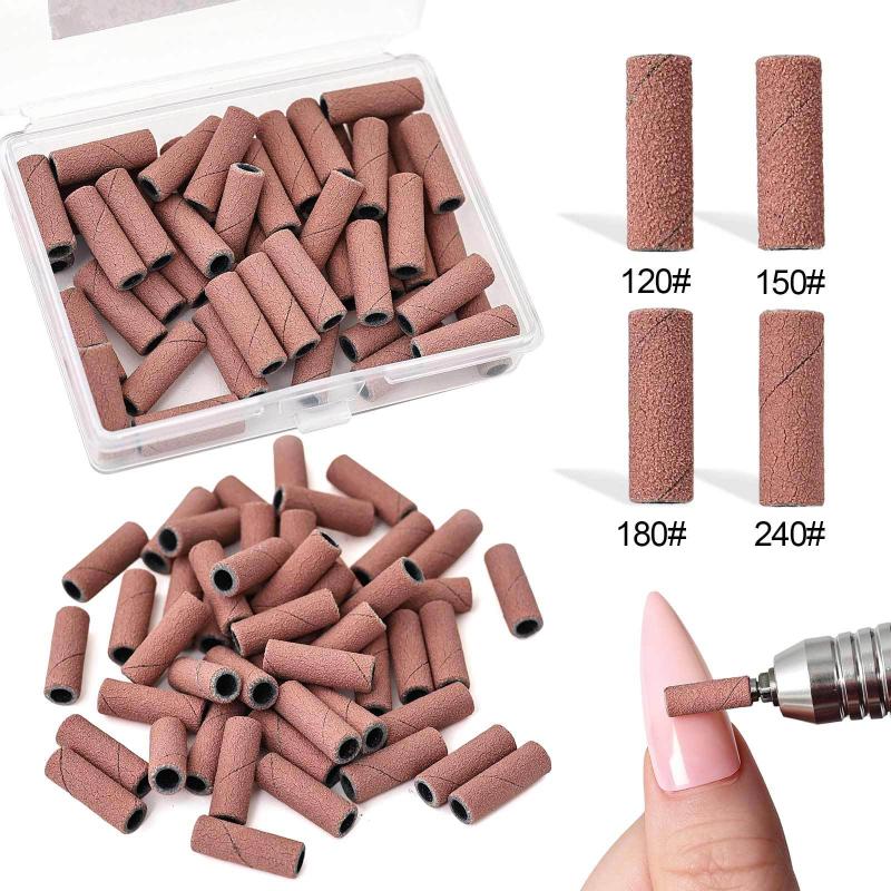 50/60/100 Pezzi 3mm Mini Set di Bande Abrasive per Unghie Per Pelle Morta Calli Rimuovere Gel per Unghie 120#150#180#240#