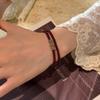 Garnet and Natural Stone Hetian Jade Bracelet - Artistic and Fresh Style, Versatile for Girls