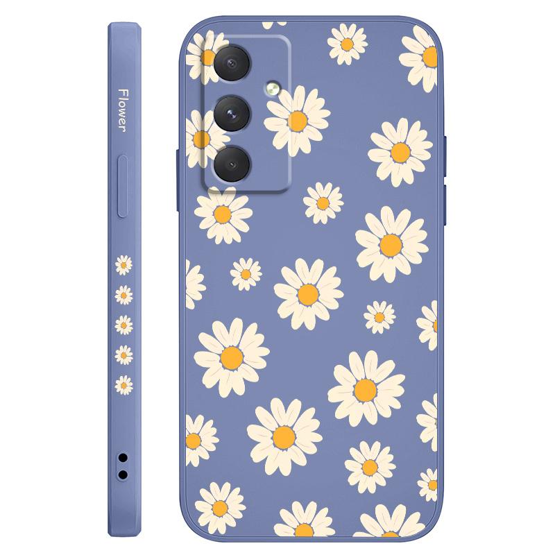 Corrugated Daisy Phone Case For Samsung A55 A35 A25 A15 A56 A36 A26 A17 A16 A07 A06 A05 A05S A54 A34 A24 A14 A04 A04S A04E 4G 5G