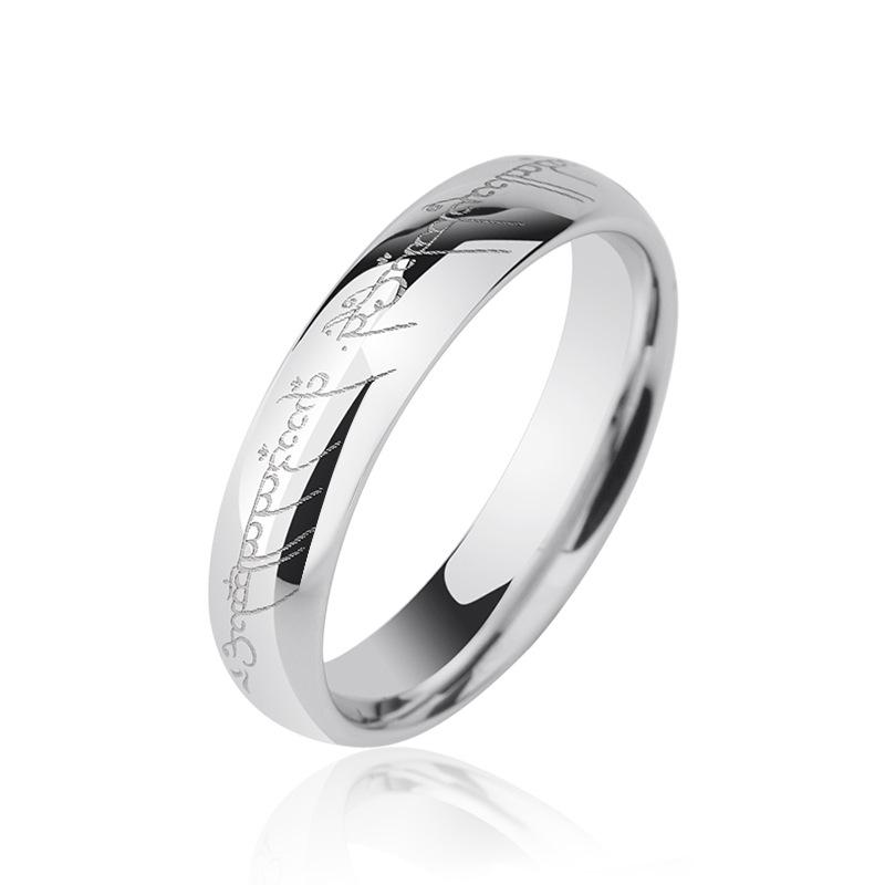 S925 Sterling Silver Magic Ring - Unisex European Retro Style, Lord of the Rings Inspired, Smooth Surface Couple Ring