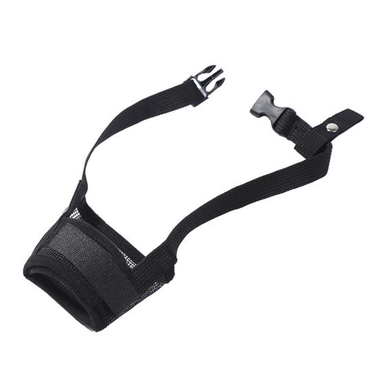 

Намордник для домашних животных, регулируемая лента-застежка, защита от укусов, капа для собак, удобная мягкая сетка, намордник для рта домашнего животного для улицы S чёрный