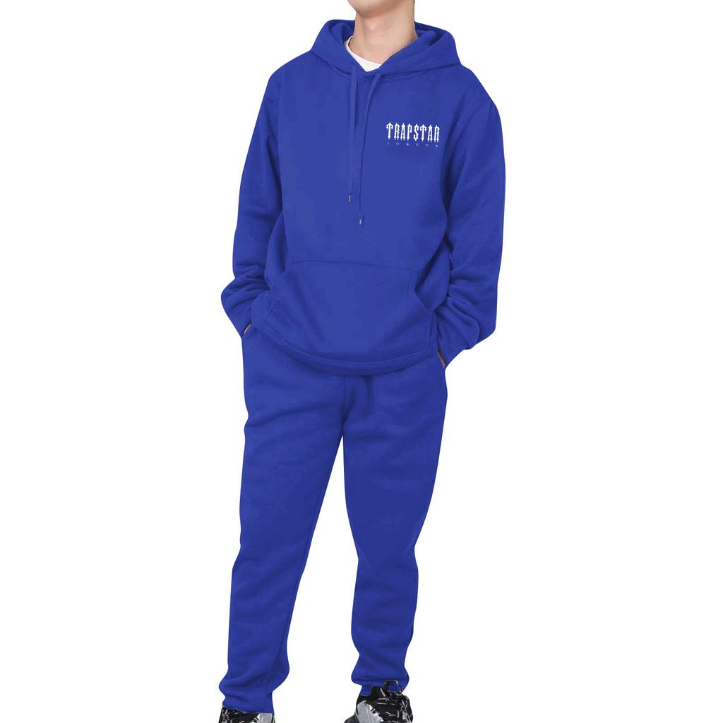 Tuta da jogging da donna con cappuccio a maniche lunghe, pantaloni lunghi, pantaloni sportivi, set da due pezzi