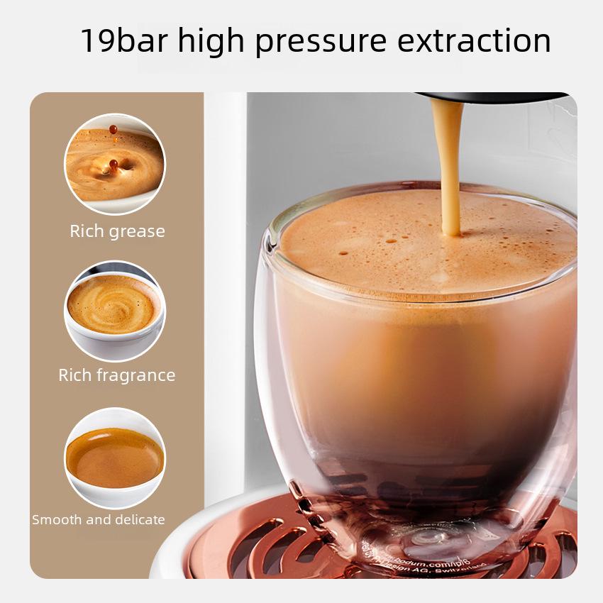 5-i-1 Helautomatisk Kapselkaffemaskin med 7 Varm-/Kaldnivåer for Espresso og Amerikansk Kaffe