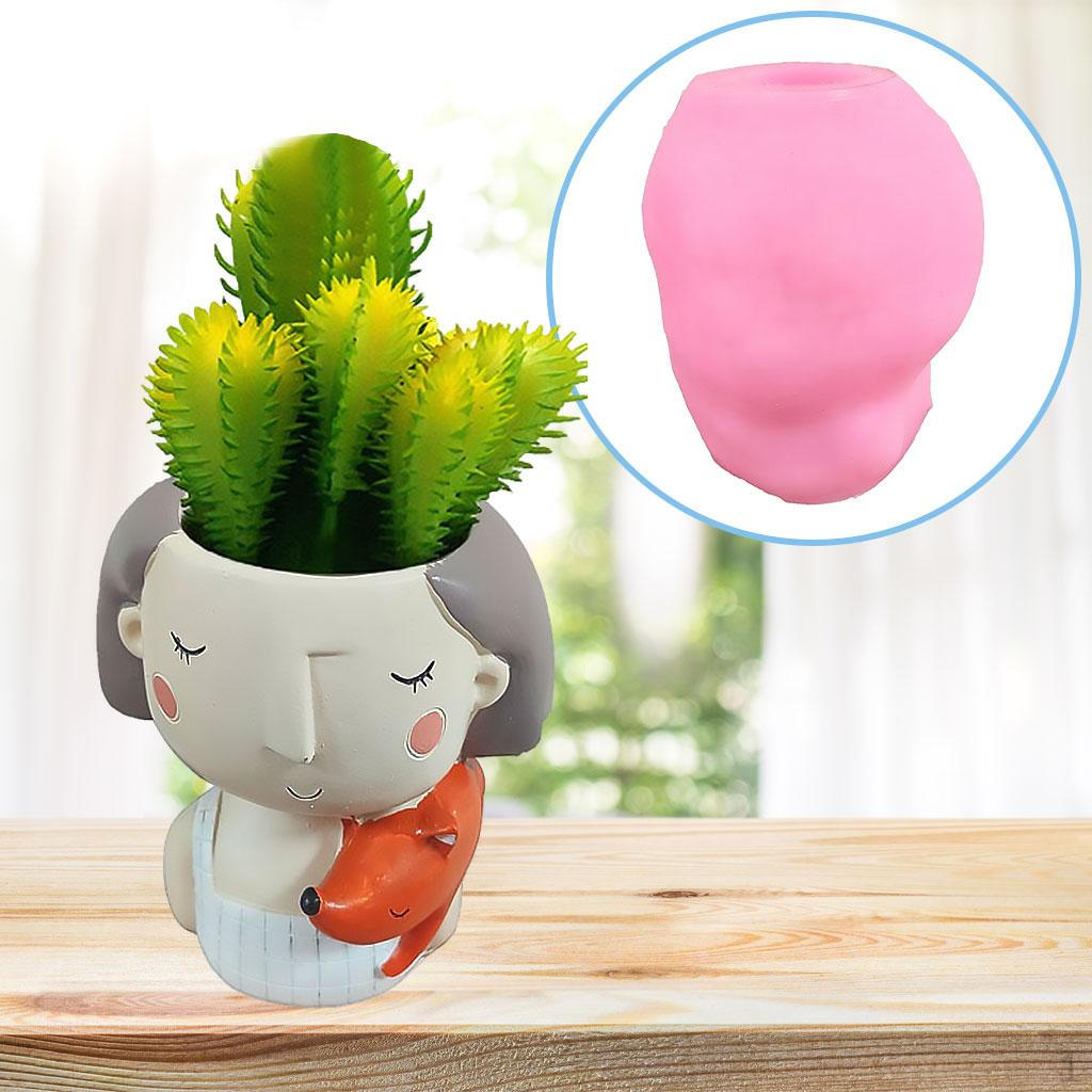 Цветочный горшок Силиконовый Гипс Цемент Суккулент Бонсай DIY Подсвечник для помещений и улицы 85x105x100mm