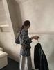 Vintage Striped Hollow-Out Long Sleeve Knitwear for Women - 2025 Autumn Loose Lazy Style Trendy Top