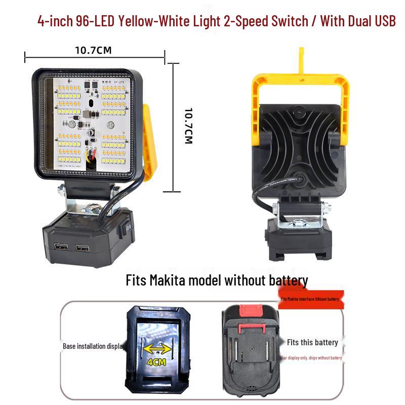 Big Muyi Tian Handheld LED Work Light with Lithium Battery for Auto Repair, Fishing, and Camping