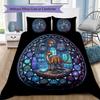 Dinosaur Science Laboratory Pattern Bedding,Quilt Set Quilt Cover Pillowcase Home Birthday Gift (1 * duvet cover + 2 * pillowcase, without core)