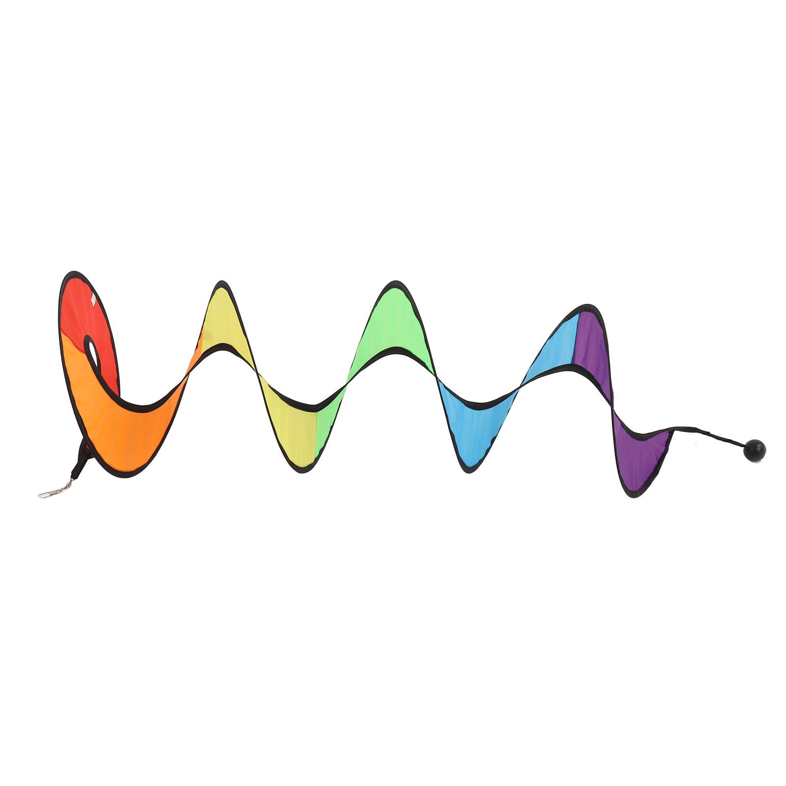 

Wind Spinner Foldable Colorful Spiral Rainbow Wind Sculpture Spinner Hanging Curly Spinner Yard Garden Decoration