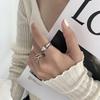 Contemporary 925 Sterling Silver Vintage Smiley Face Ring For Fashion Forward Women