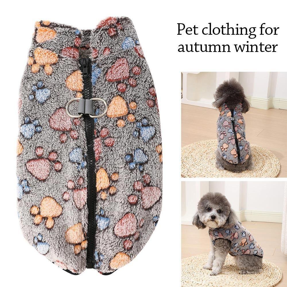 D-ring Winter Dog Clothes Warm Puppy Clothes Cute Dog Coat Jacket  Chihuahua
