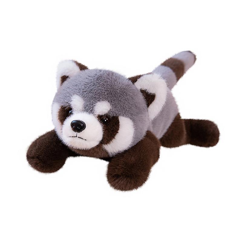 Lying Sitting Gray Raccoon Plush Toy Stuffed Animal Doll Decoration Gift Kids