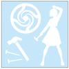 Nobara Kugisaki Cutting Sticker S (White)