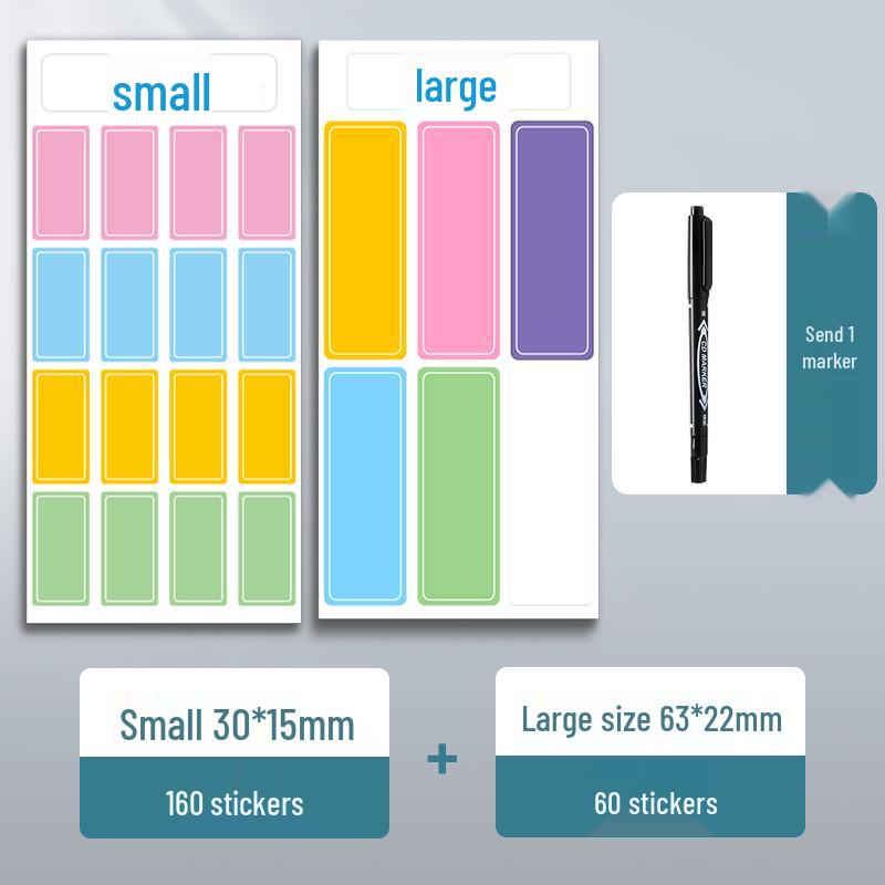 Waterproof Transparent Adhesive Name Stickers - Colorful and Self-Adhesive Labels