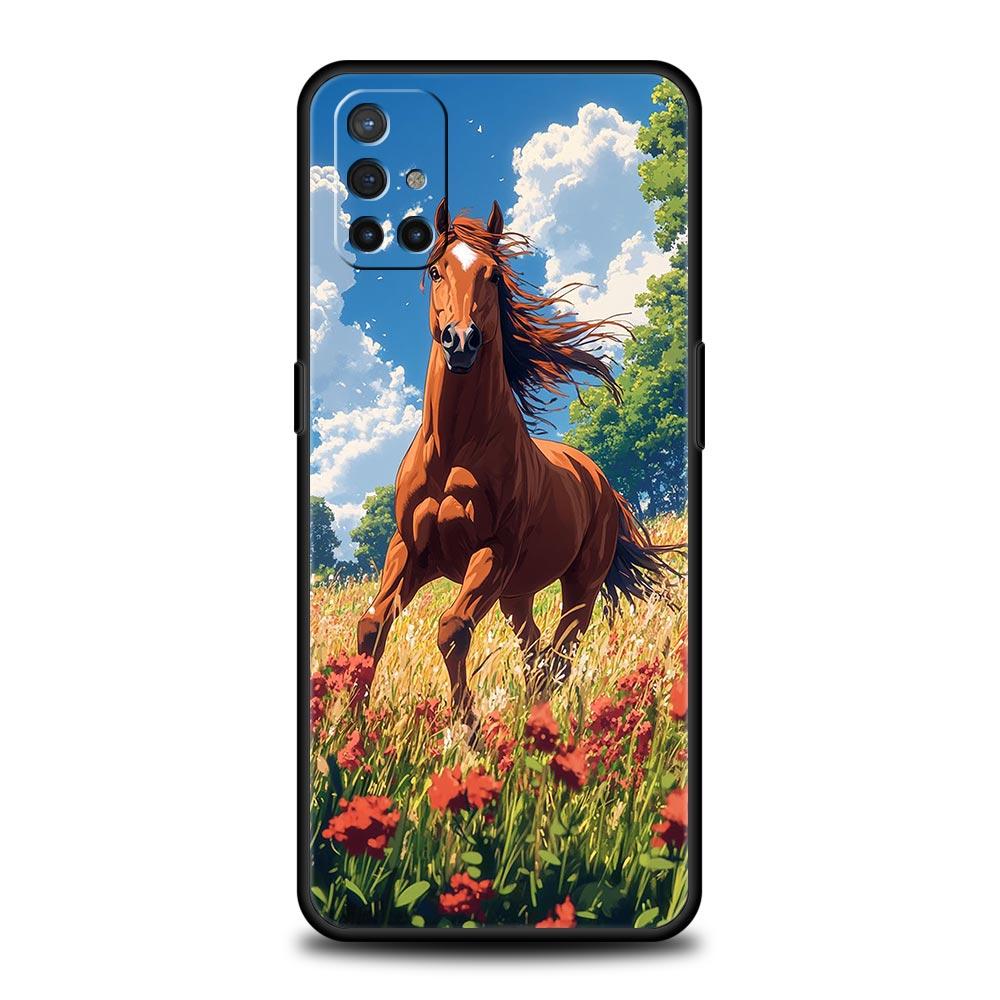 Beautiful Elegant Brown Horses Case For OnePlus 13 12 11 10 9 8 7T Pro 13R 12R 10R 9RT 8T Nord N200 N30 2T CE 2 3 5G Lite Cover