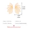 Exaggerated Gold Color Leaf Texture Fan Earrings For Women Metal Earing Jewelry  Trending New Women's Earrings Accessories
