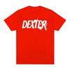 T-shirt Grafica Logo Schizzi di Sangue Dexter Serie TV Thriller Crime Classico Nera Unisex Uomo e Donna T-shirt