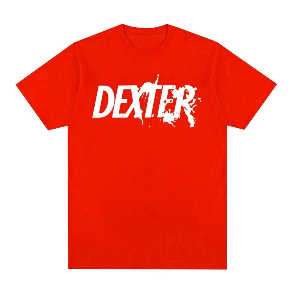 T-shirt Grafica Logo Schizzi di Sangue Dexter Serie TV Thriller Crime Classico Nera Unisex Uomo e Donna T-shirt