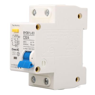1P+N Leakage Protection Switch 30mA Leakage Protecting Current Type AC Mini Circuit Breaker 230V 32A