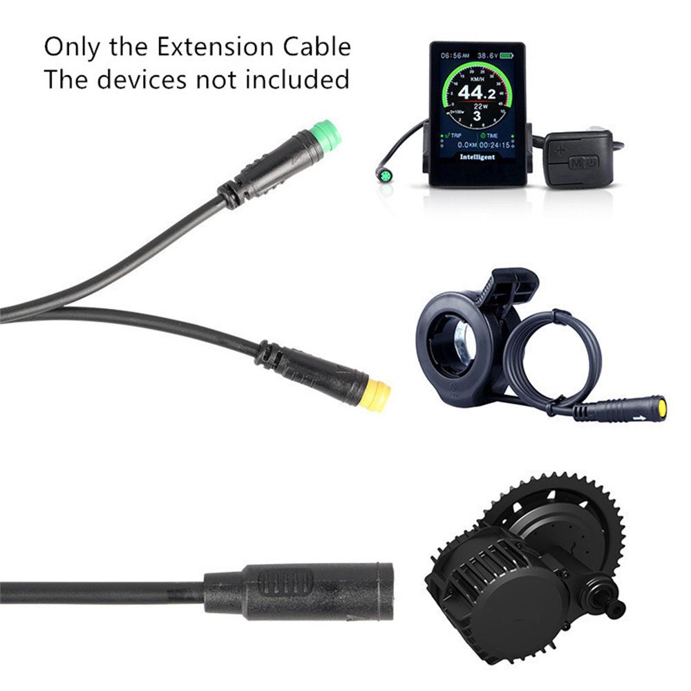 Vodotěsný 1T2 prodlužovací kabel pro displej Palec plynu pro BBS01 BBS02 BBSHD MiD-motor pro elektrické kolo Konektor prodlužovacího vedení
