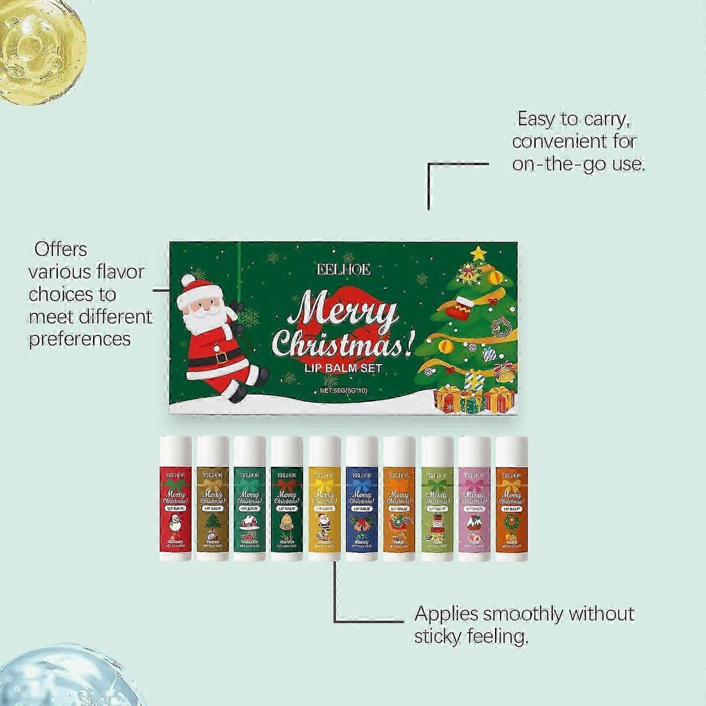 Eelhoe Christmas Lip Care Set - Daily Gentle for for Lips, Leaving Them Glossy, Hydrated, & Plump Daily Care