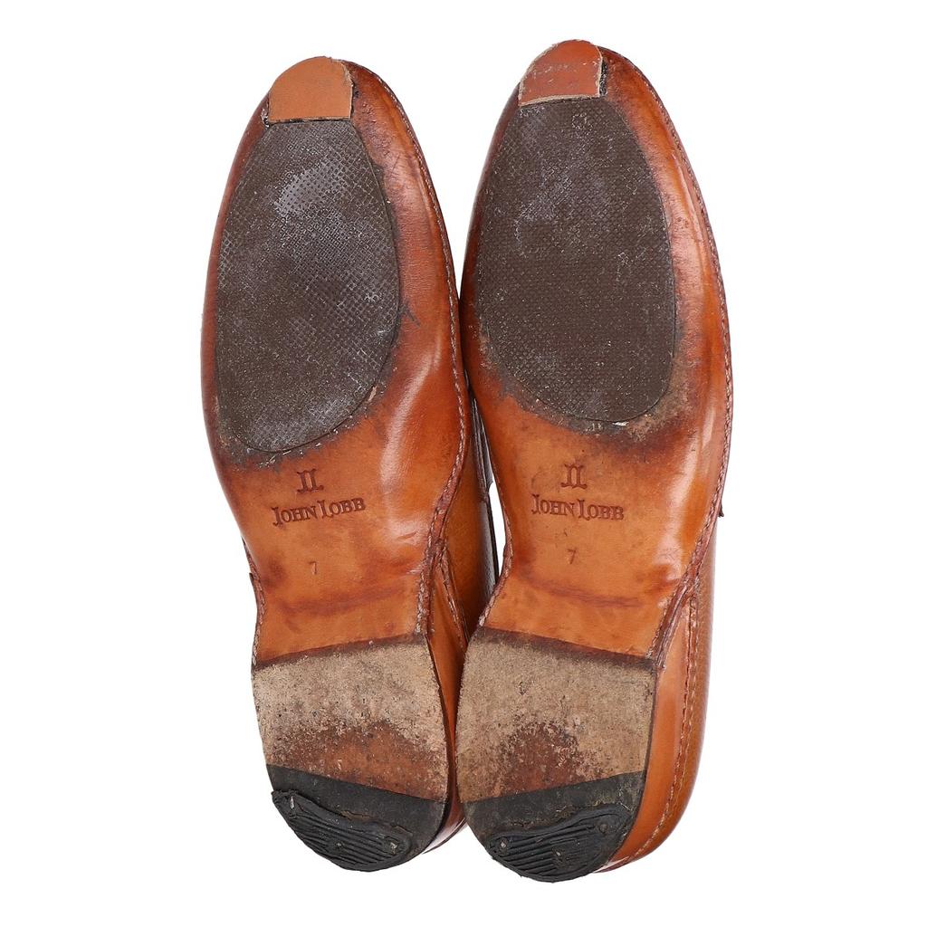 JOHN LOBB BORNEO Zapatos Mocasines Penny de Cuero Borneo 7 MarrónUsado