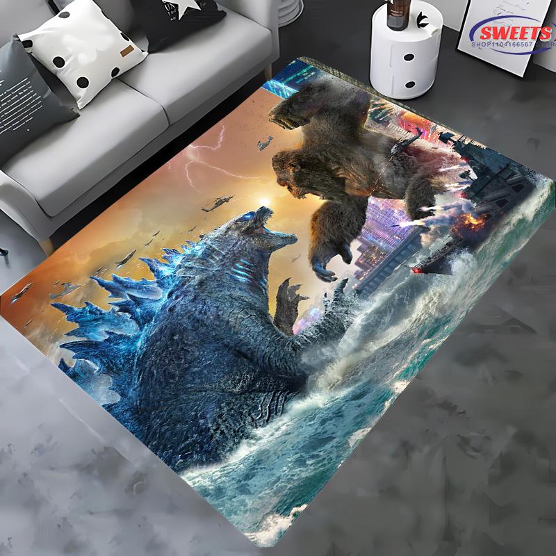 

Нове прибуття ! Класичний килим Godzilla VS Kong, Килимок для вітальні, спальні, біля ліжка, Нековзкий, міцний, великої площі, Килим для домашнього офісу 50x80cm (20x31in)