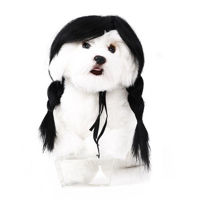 Double Ponytail Pet Wigs - Christmas & Halloween Dog Accessories