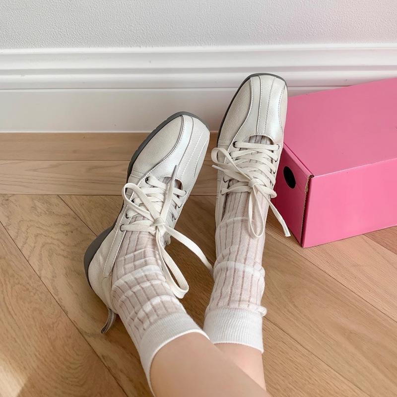 Shoes Square Head Strap Inner Height Increase Casual Mary Jane Single Shoes Women's Ballet Shoes Spring
