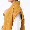 [TAYU-TAFU] Miyata Orimono Mountain Range Hanten Long Poncho Sleeveless Women's Kurume Weave Made in Japan (Mountain Range Beige)