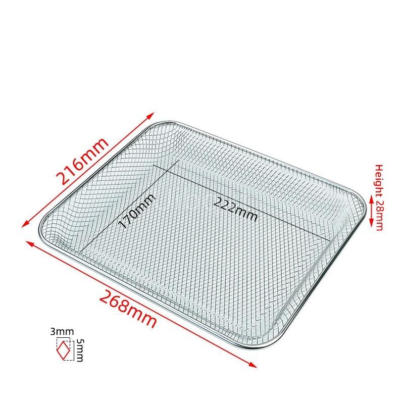304 Stainless Steel Dried Fruit Mesh Frying Basket Mesh Suitable for Supor Midea Changdi and Joyoung Electric Ovens and Air Fry