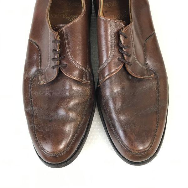 60s-70s USA Vintage Walk Over Leather Goodyear Welt U-Tip 10D / 27.5-28.0cm / Brown Dress Shoes(USED)