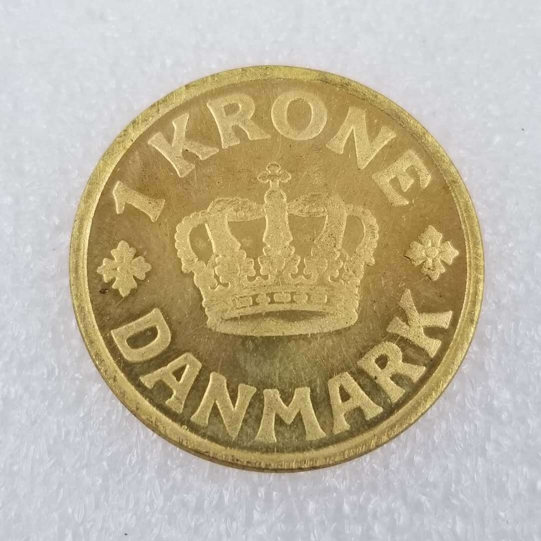 Denmark 1924, brass material, foreign commemorative coins, collectibles, antique crafts