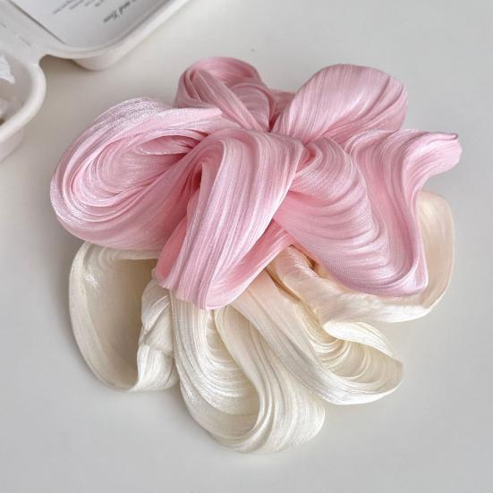 Elástico de Cabelo Alta Elasticidade Sem Danos ao Cabelo Cetim Macio Corda de Cabelo Grande Fofa Coque Scrunchie de Cabelo Acessórios de Cabelo para Ir ao Trabalho Encontros