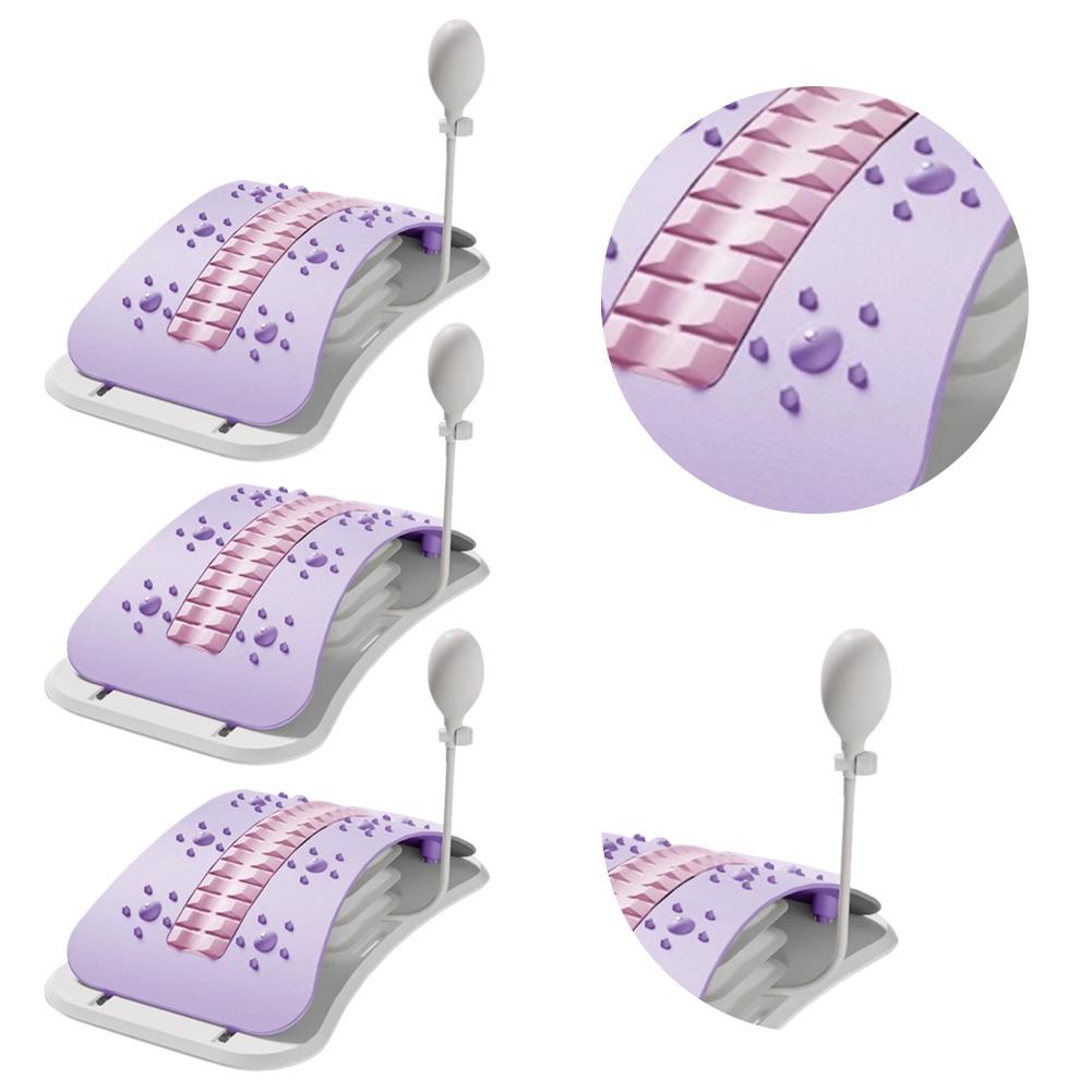 Adjustable Back Massager Lumbar Support Lumbar Support Board Inflatable Regulated Spine Decompressor for Lower Back Pain Relief