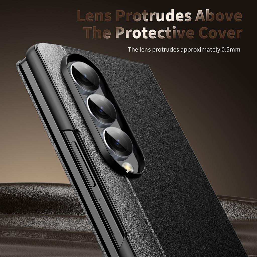 Für Samsung Galaxy Z Fold4 5G Hülle Smart View Fenster Leder Handyhülle