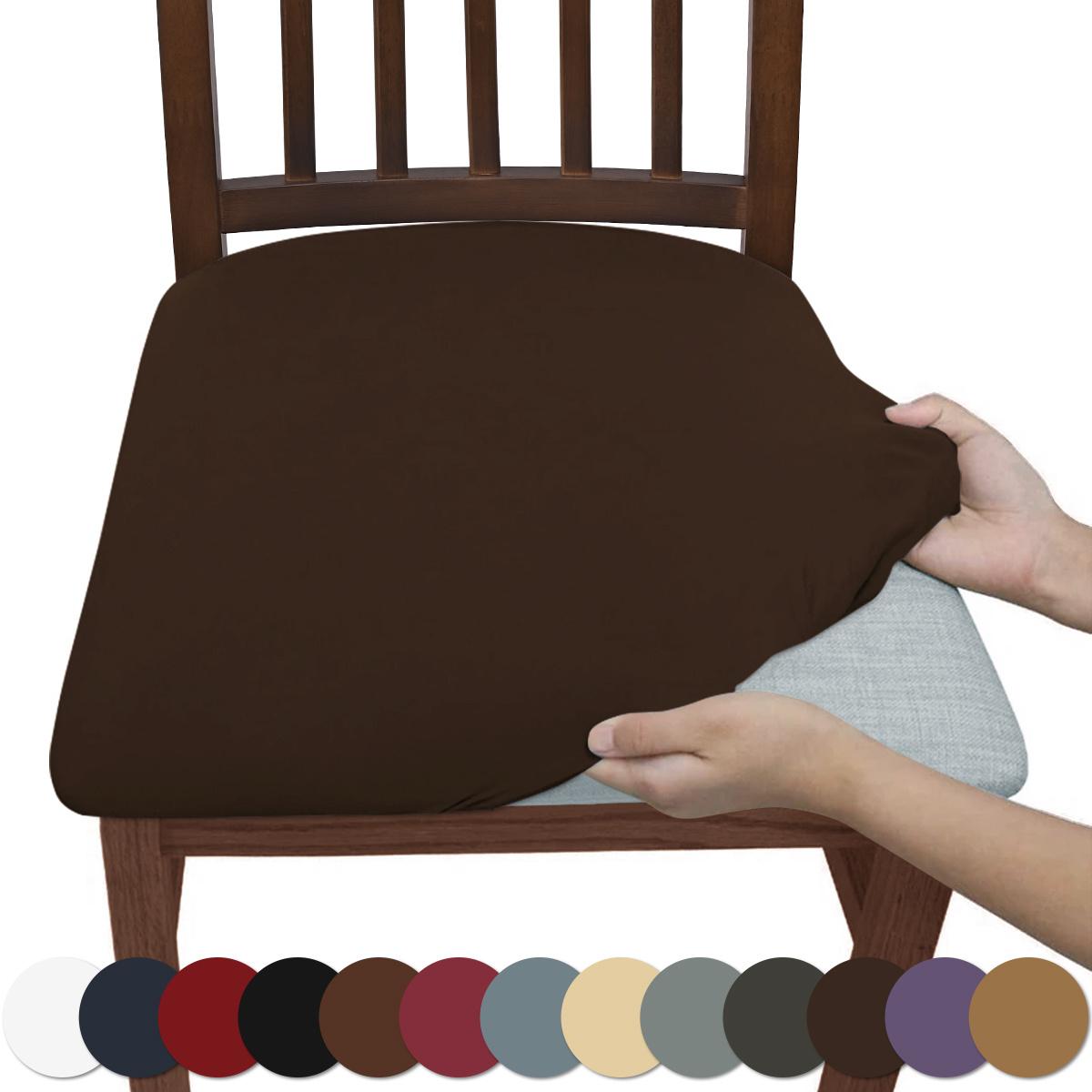 

1pc/4pcs/6pcs Milk Silk Material Elastic Chair Cover, Cushion Covers Soft Material, Suitable for Dinner Chairs and Hotel Chairs 1PC