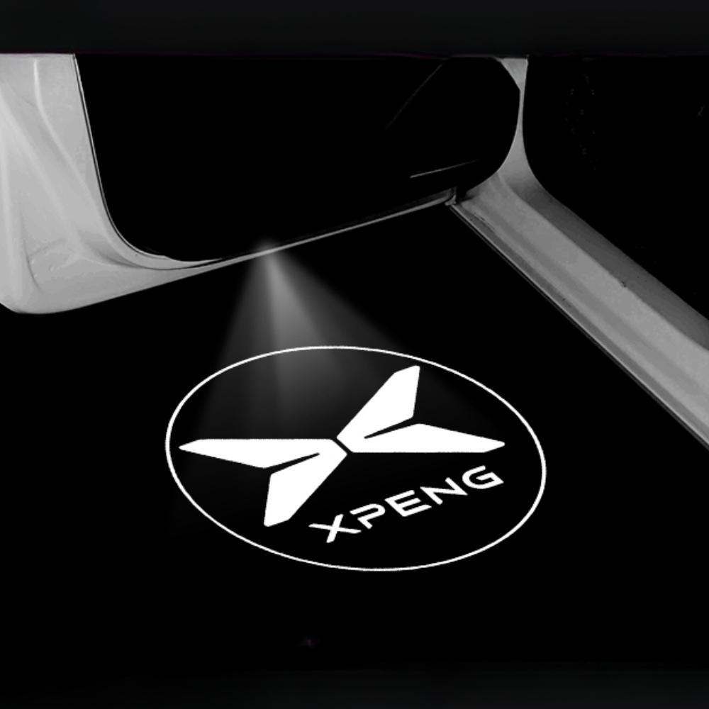 2PCS For Xpeng G9 2022 2023 2024 2025 LED Car Logo Laser Projector Welcome Door Lights Lamps Projection Atmosphere Light