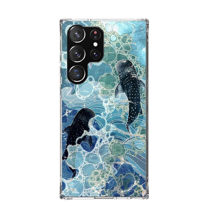 Ocean Whale Shark Phone Case For Samsung Galaxy S26 S25 Edge S24 S23 FE S22 Ultra S21 Plus S20 + Fundas Cover Coque Galaxy S25 S