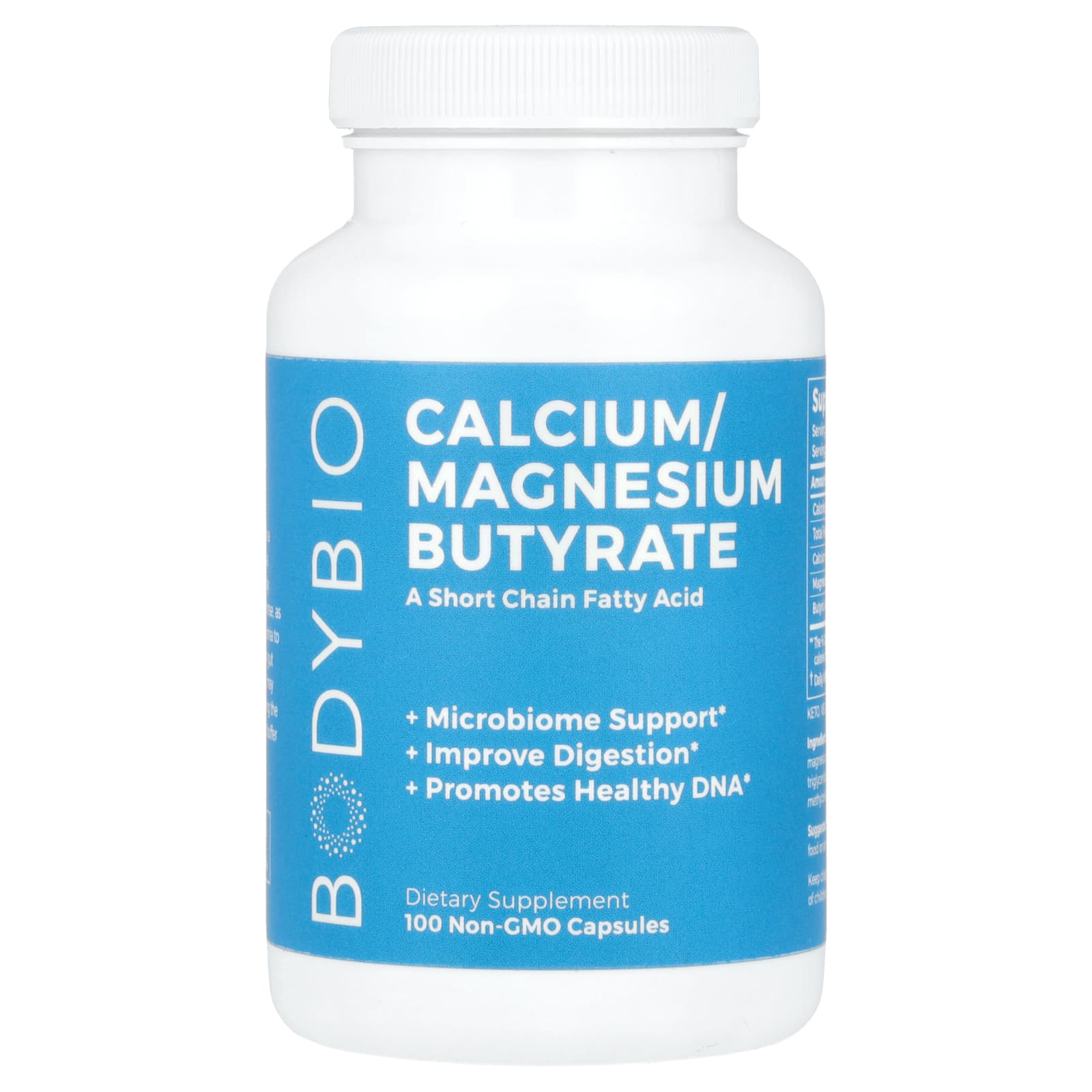 

Calcium/Magnesium Butyrate, Non-GMO, 100 Capsules