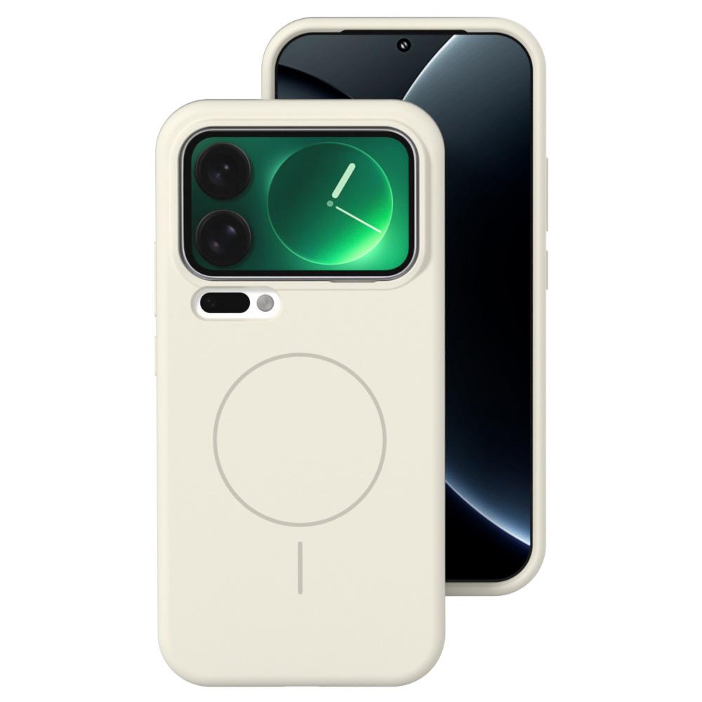 For Xiaomi 17 Pro Max Liquid Silicone Magnetic Case Skin-Touch Phone Cover