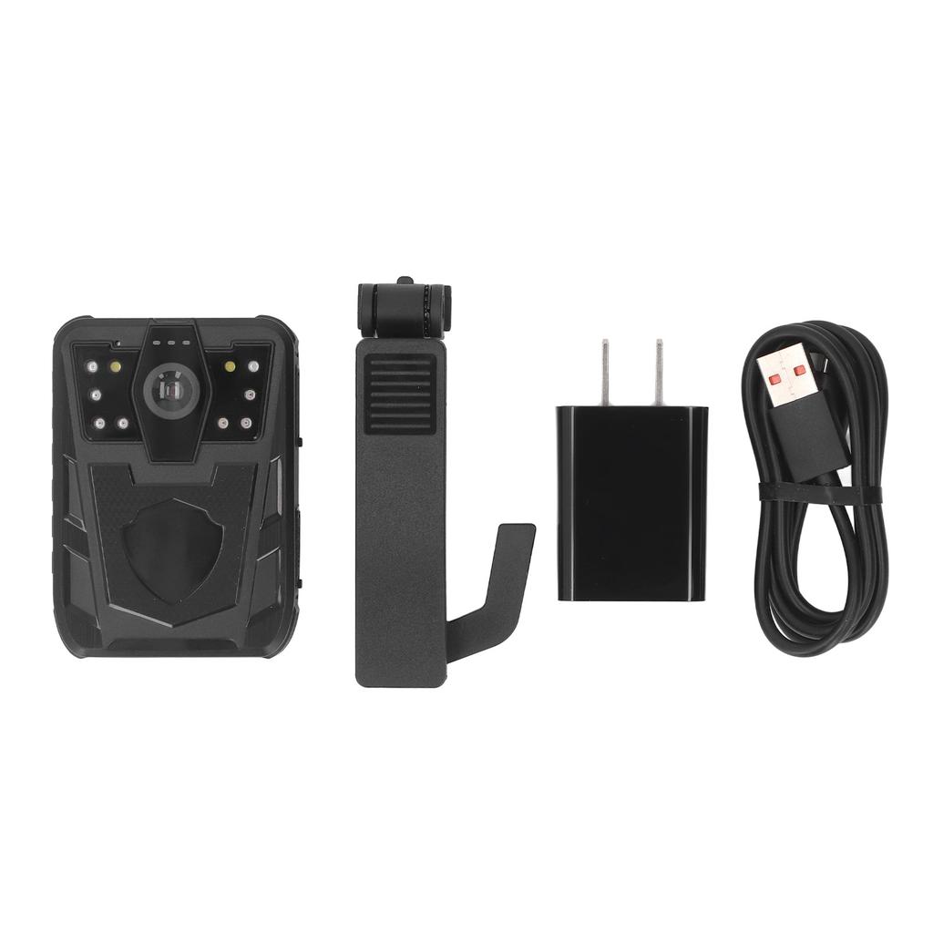 Wearable Video Recorder with Back Clip 2 Inch Color Screen Motion Detection Voice Announcement 1080P