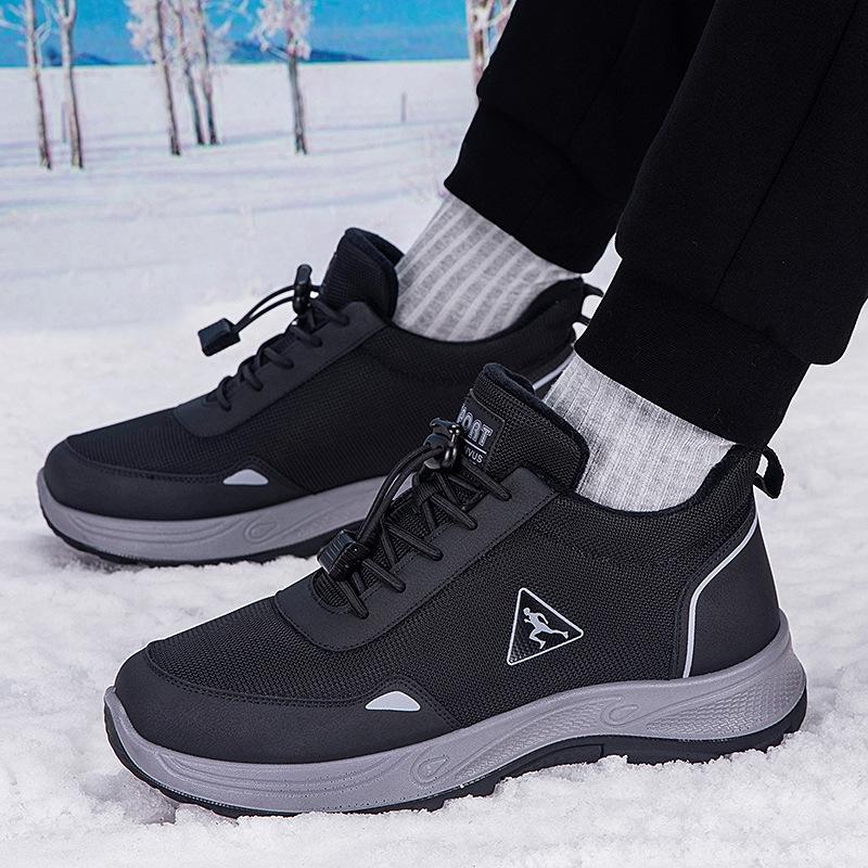 Winter High-top Velvet Warm Sports Mother Shoes Non-slip Two Cotton Shoes Medium Thickened Snow Boots