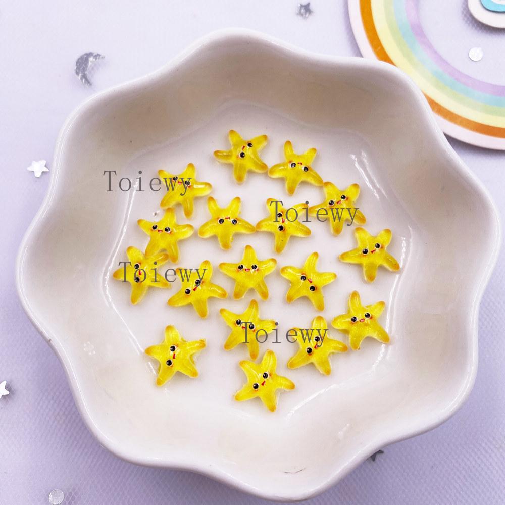 50pcs Resin Mini Colorful Mermaid Tail Shell Starfish Seahorse Conch Flatback Rhinestones Figurine Nail Art DIY Scrapbook Crafts